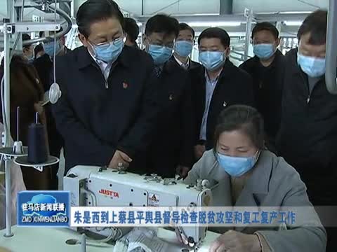 朱是西到上蔡县平舆县督导检查脱贫攻坚和复工复产工作